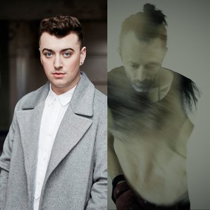 Sam Smith and Thom Yorke splitscreen